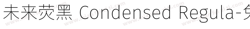 未来荧黑 Condensed Regula字体转换